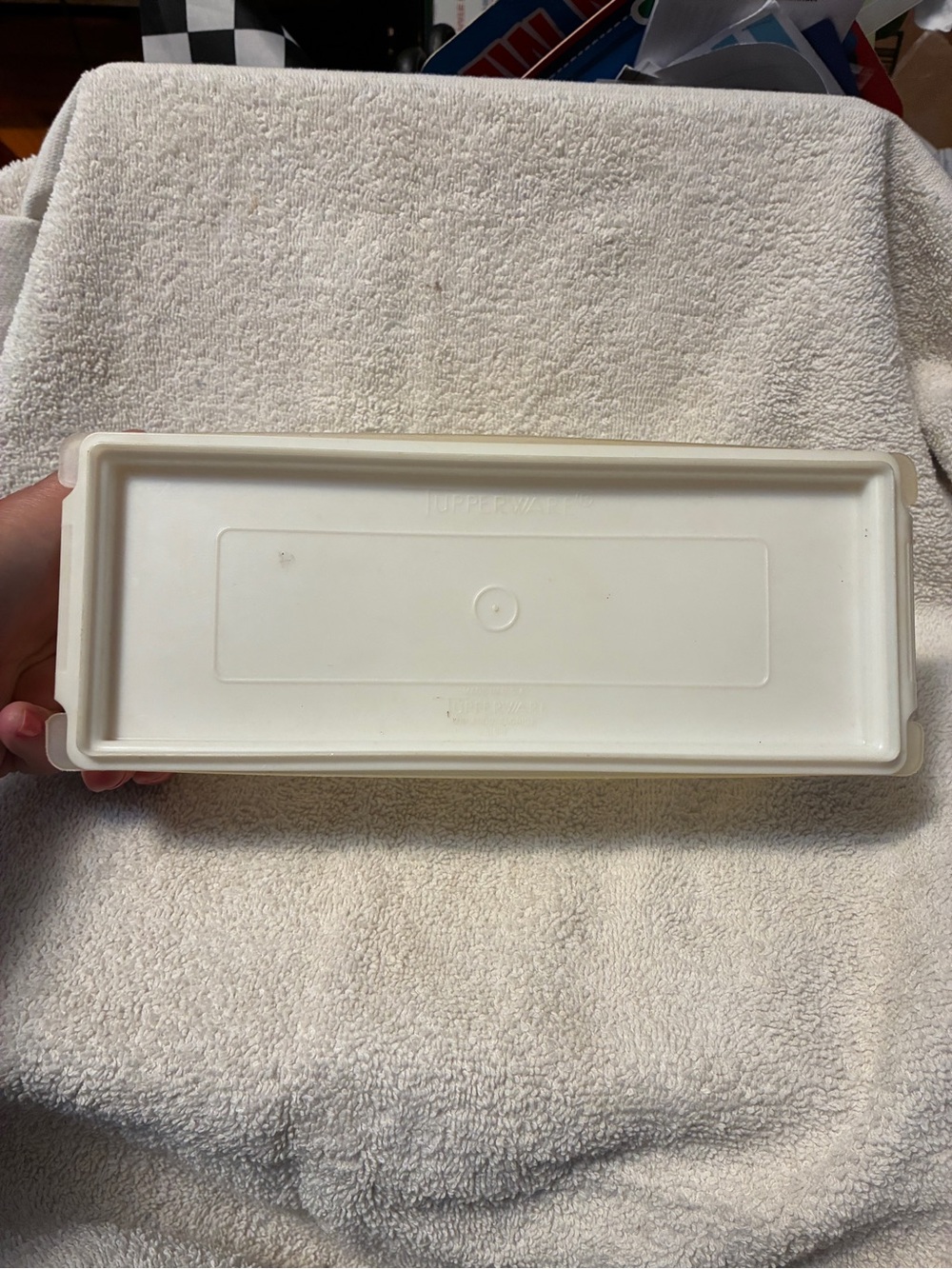 Vintage Tupperware Rectangular Cheese Keeper Translucent Ivory - Picture 2 of 7